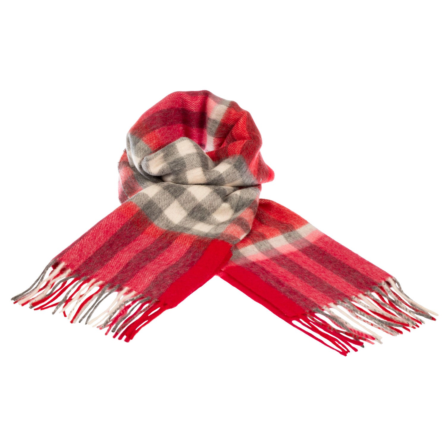 Red and white plaid scarf new arrivals