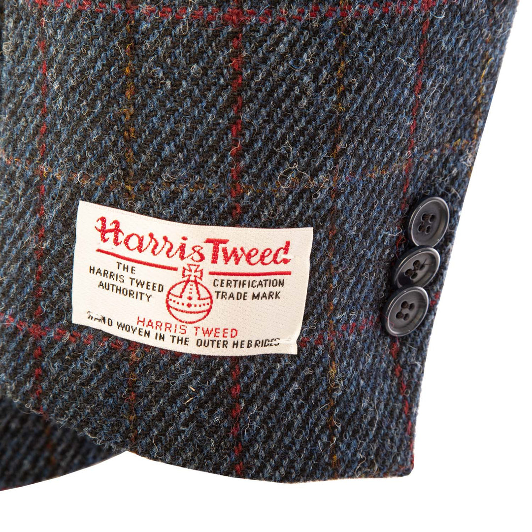 Men's Barra Harris Tweed Jacket  Blue Check