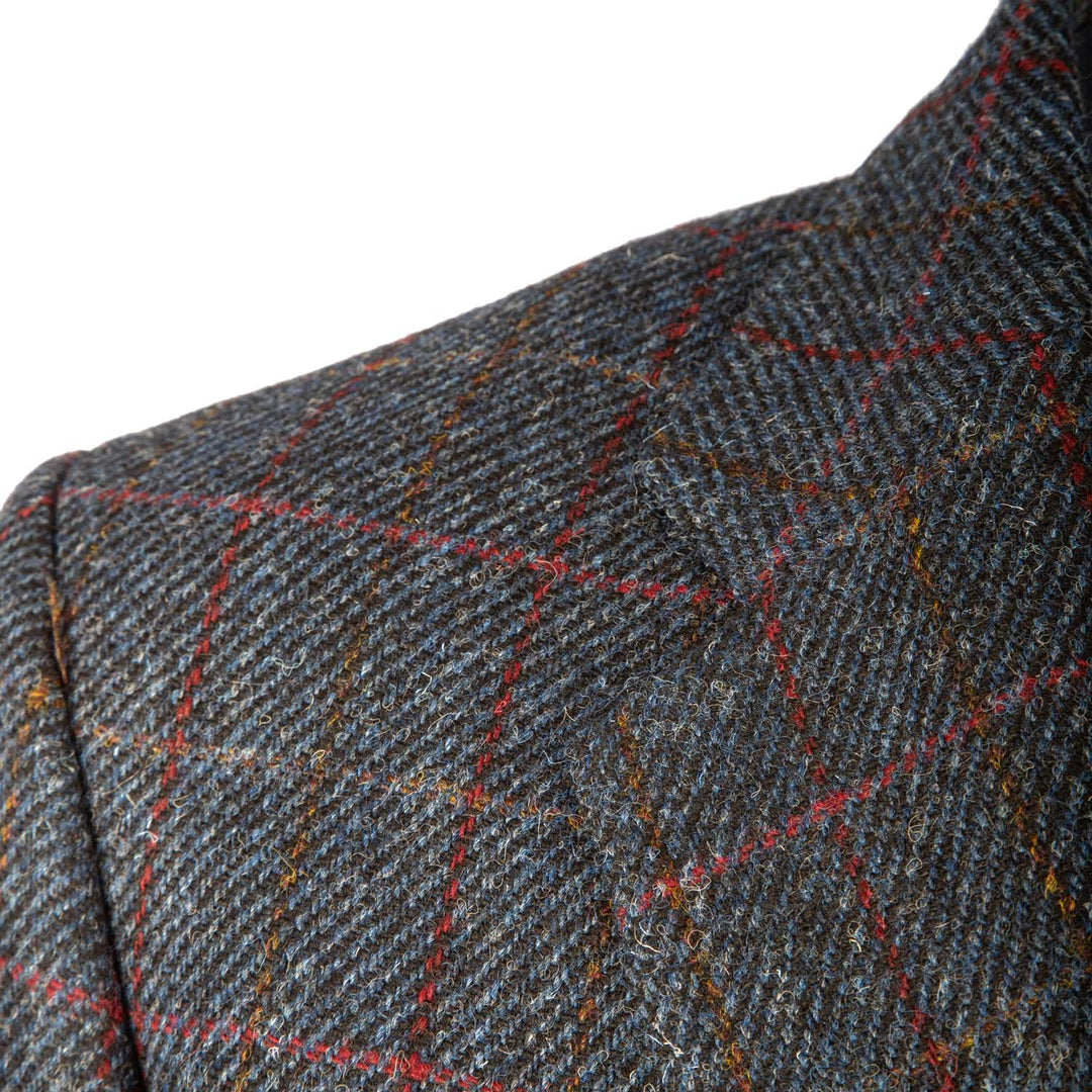 Men's Barra Harris Tweed Jacket  Blue Check