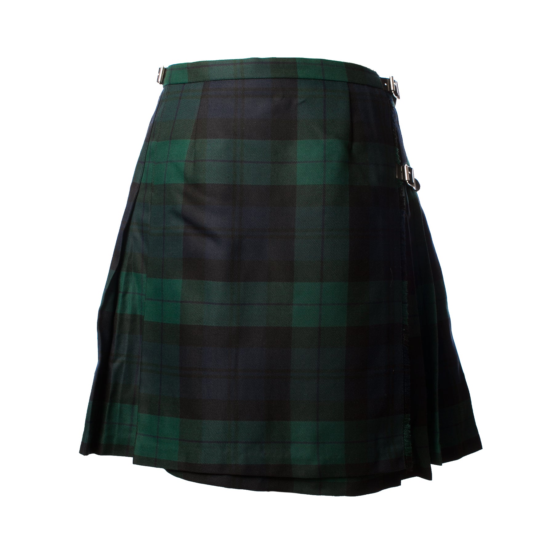 Ladies Deluxe Tartan Kilted Skirt Black Watch | Dunedin Cashmere
