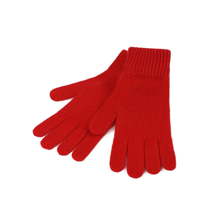 100% Cashmere Plain Ladies Glove Cardinal - Dunedin Cashmere