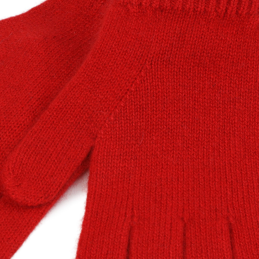 100% Cashmere Plain Ladies Glove Cardinal - Dunedin Cashmere