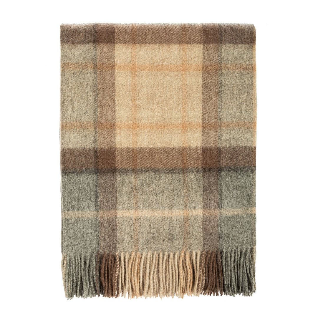 100% Lambswool Blanket Mackellar Natural - Dunedin Cashmere