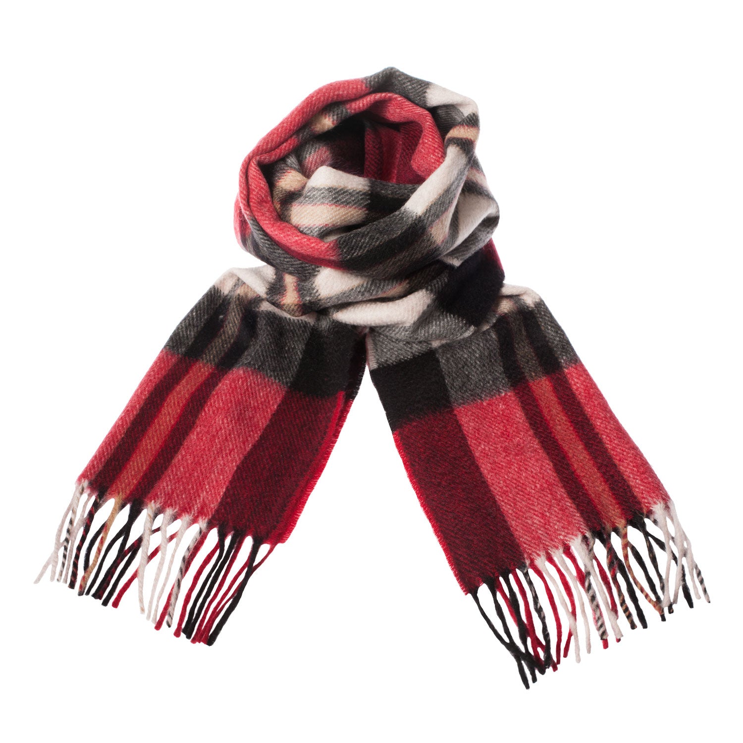 Tartan Weaving Mill 100 Cashmere Scarf AMPLIFIED THOMSON RED Duned Dunedin Cashmere