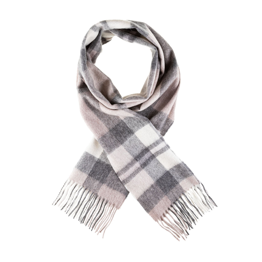 Chequer Tartan 90 10 Cashmere Scarf Bar EXPLODED NATURAL Dunedin Ca Dunedin Cashmere