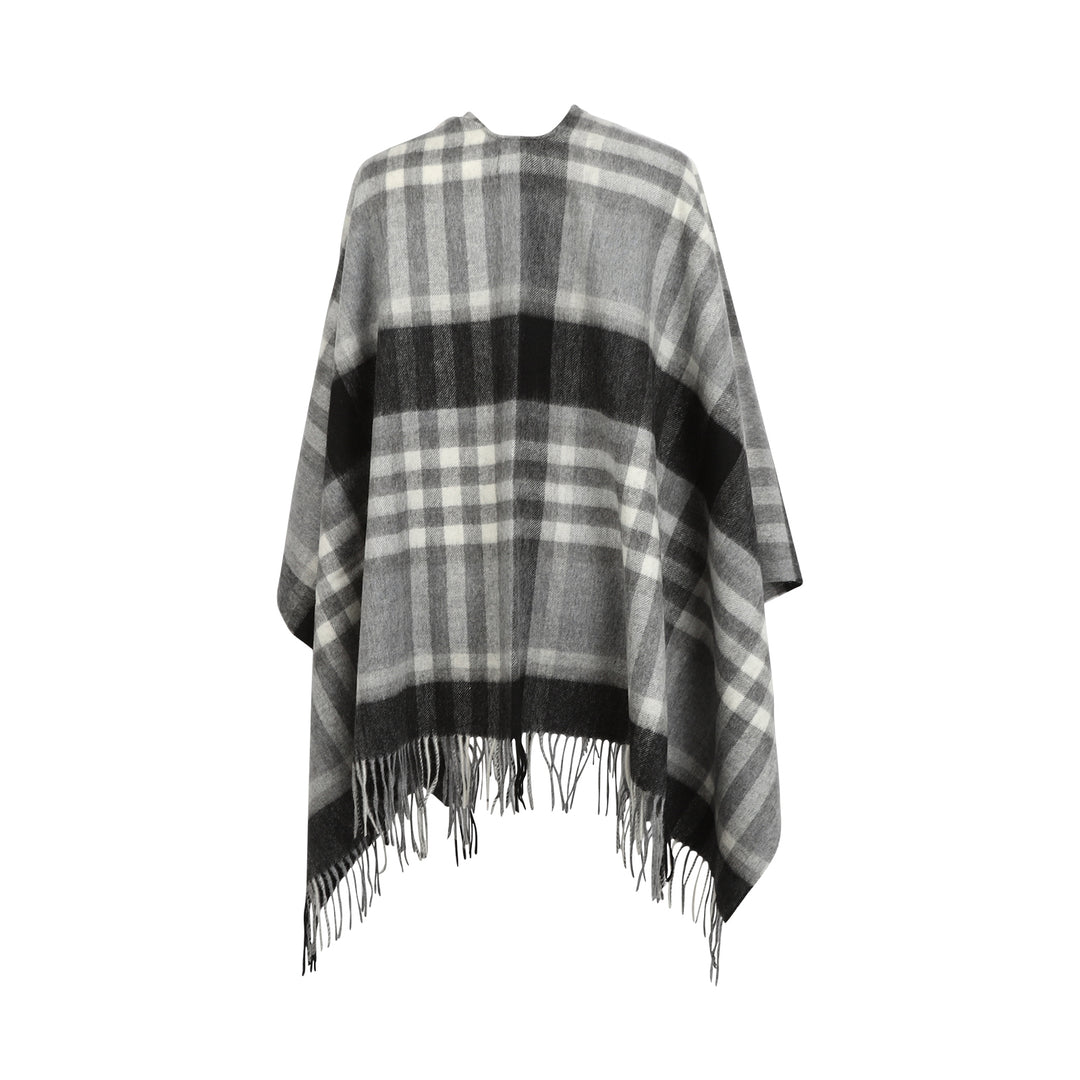 Mini Me Children’s Cape Chequer Tartan 90/10 Cashmere Black