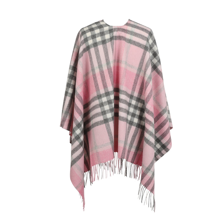 Mini Me Children’s Cape Chequer Tartan 90/10 Cashmere Pink