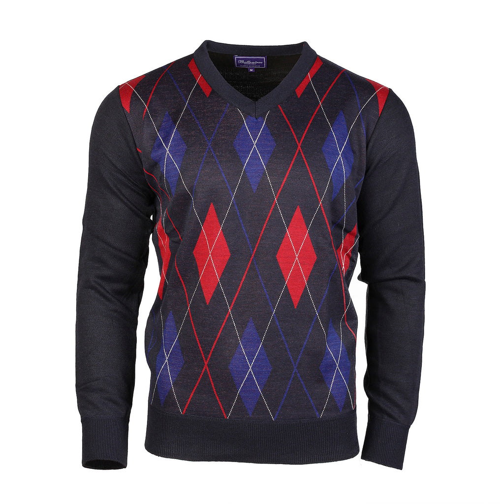 Argyle long sleeve sweater best sale