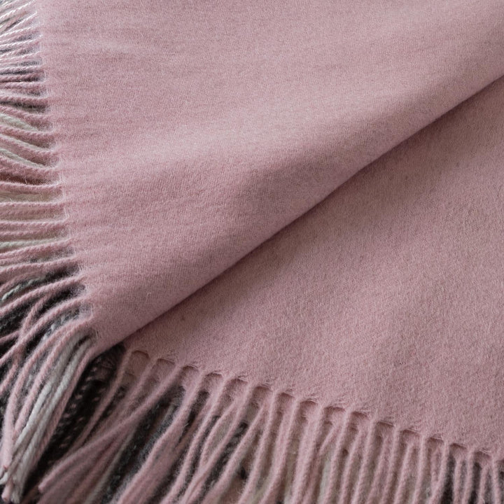 Chequer Cashmere Blend Blanket Exploded Chalk - Dunedin Cashmere