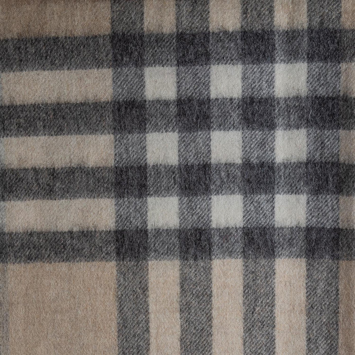 Chequer Cashmere Blend Blanket Natural - Dunedin Cashmere