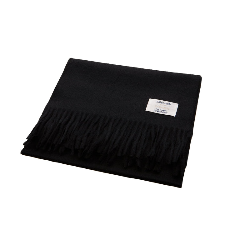 Edinburgh Cashmere Scarf Black - Dunedin Cashmere