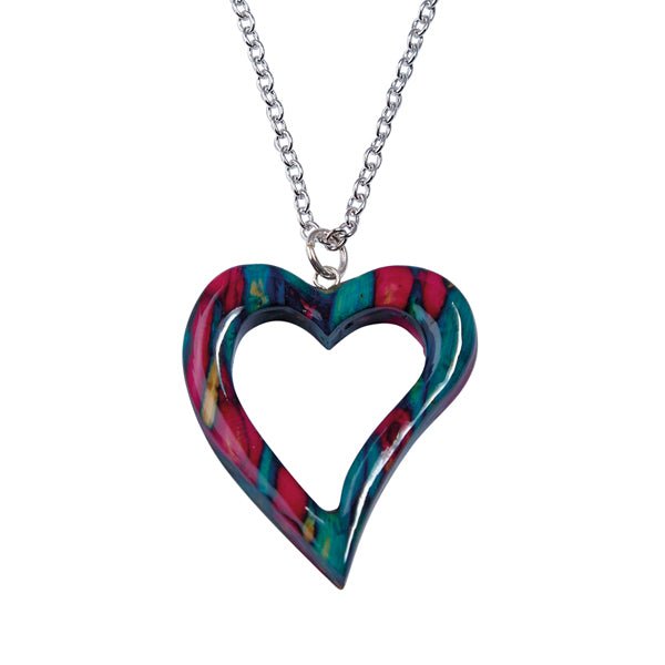 Heathergem Open Heart Pendant - Dunedin Cashmere