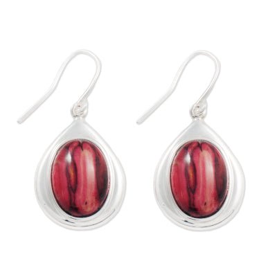 Heathergem Silver Plated Tear Drop Earrings - Dunedin Cashmere