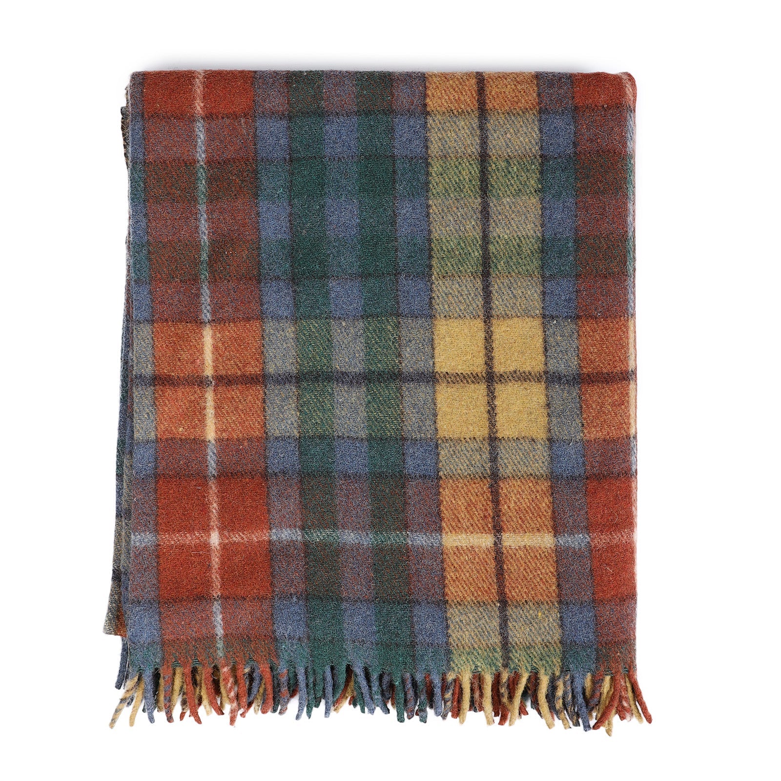 Highland Wool Blend Tartan Blanket / Throw Extra Warm Buchanan Ancient ...