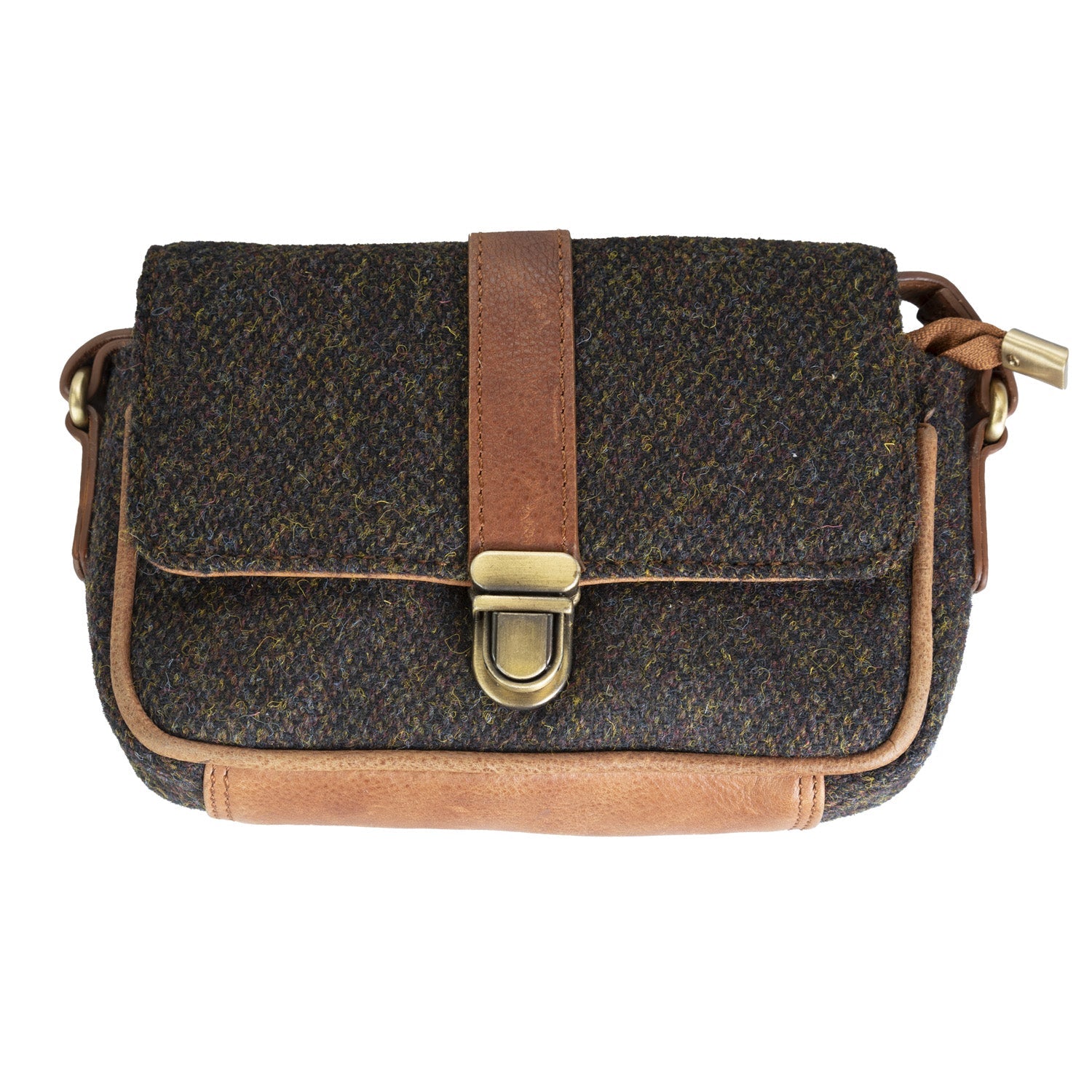 Ht Leather Cross Body Side Bag Dark Brown Barleycorn Tan Dunedin C Dunedin Cashmere