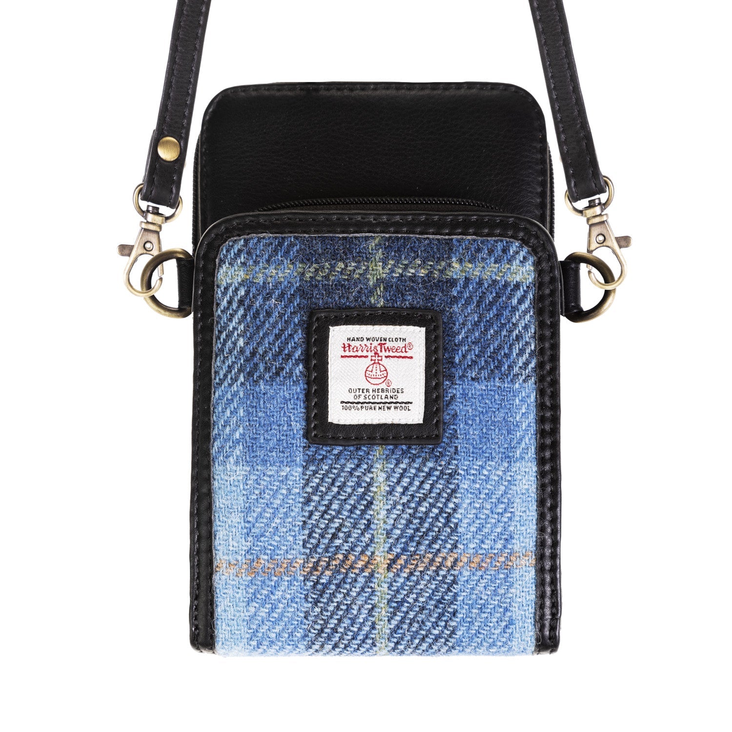 Ht Travel Cross Body Bag Blue Check Black