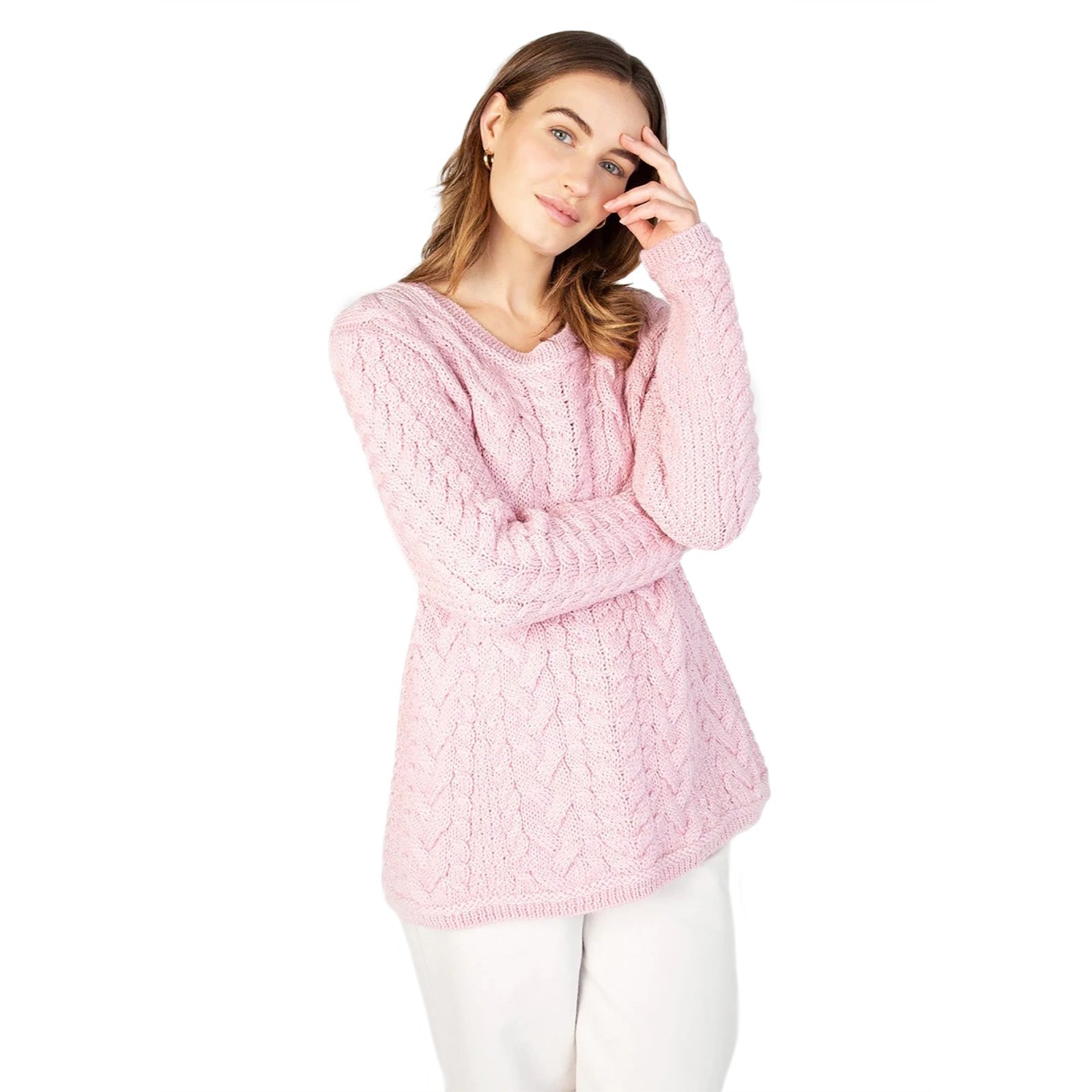 Round neck outlet sweater women's