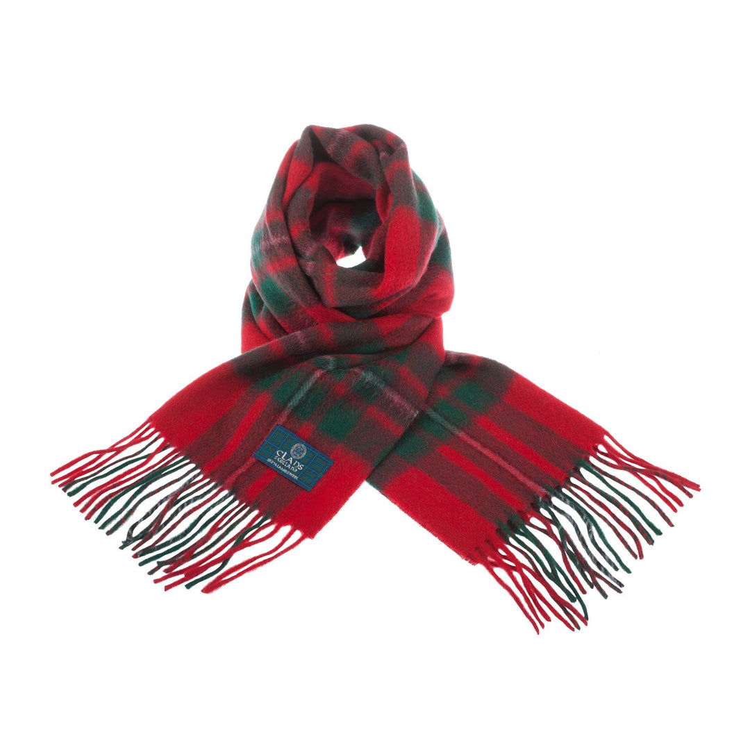 Lambswool Scottish Tartan Clan Scarf Macgregor - Dunedin Cashmere