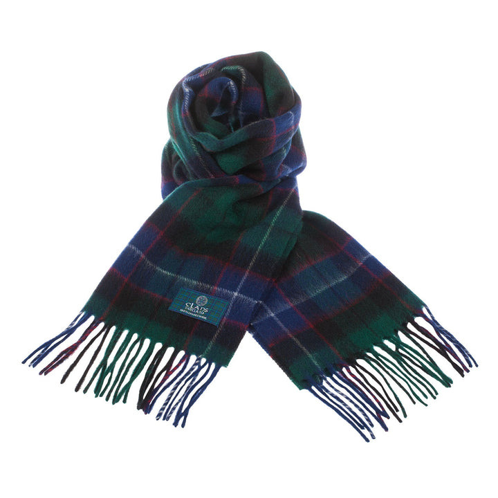 Lambswool Scottish Tartan Clan Scarf Mitchell - Dunedin Cashmere