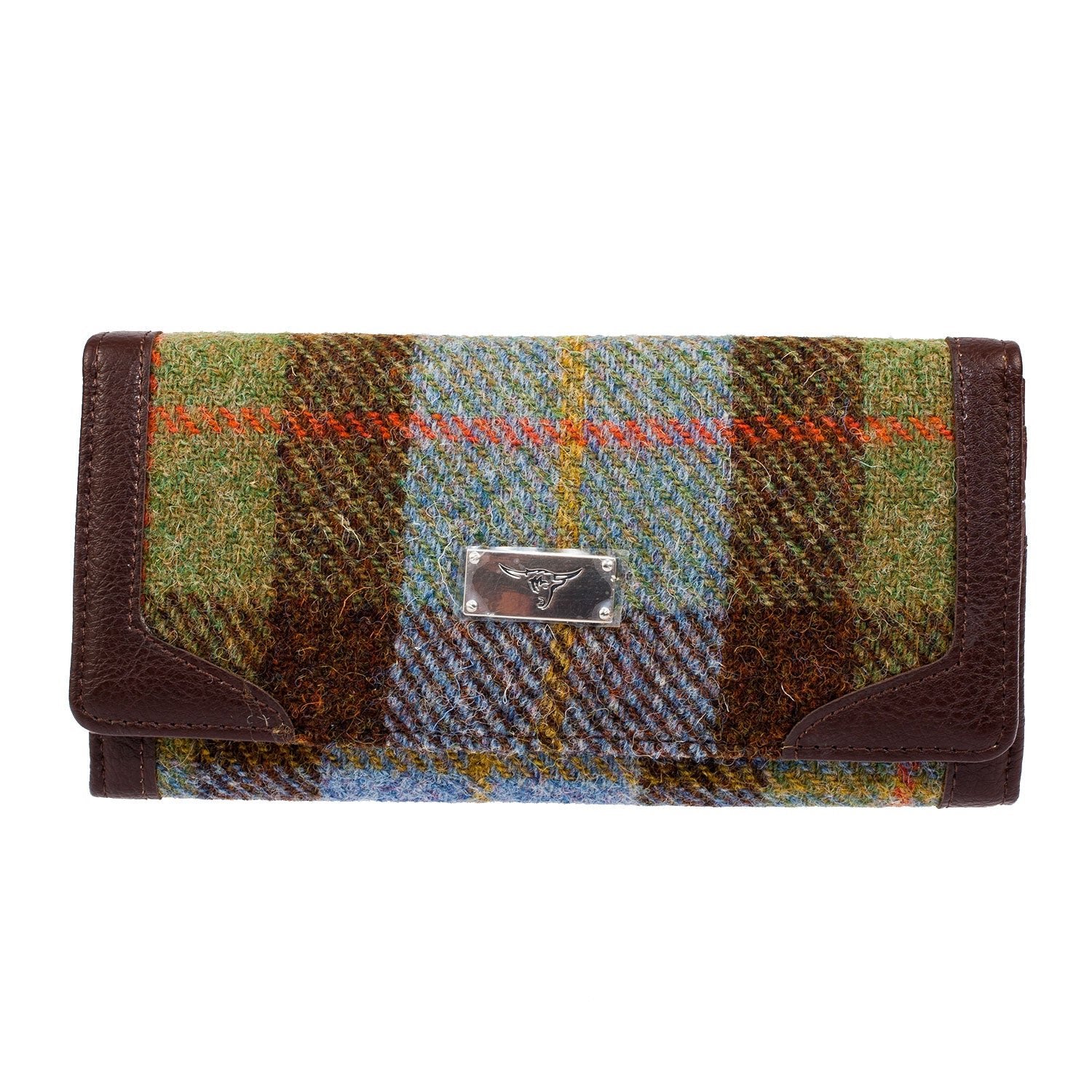 Women s Harris Tweed Bute Long Purse GUNN TARTAN Dunedin Cashmere